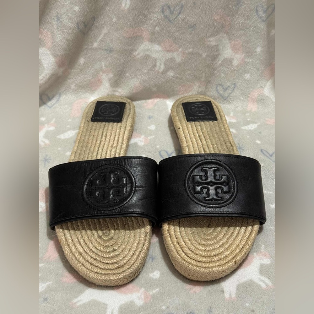 Tory Burch Benton Open Toe Espadrille Slides
